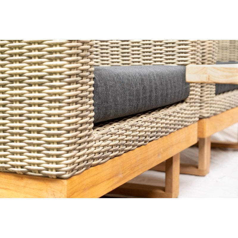 Mondial Living Loungeset Whistler - Grijs 4-Delig Teak
